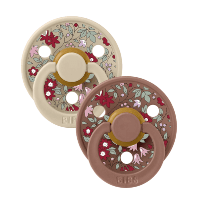 Bibs Liberty Pacifier 2 Pack Chamomile Lawn Latex Size 1 - Woodchuck Mix