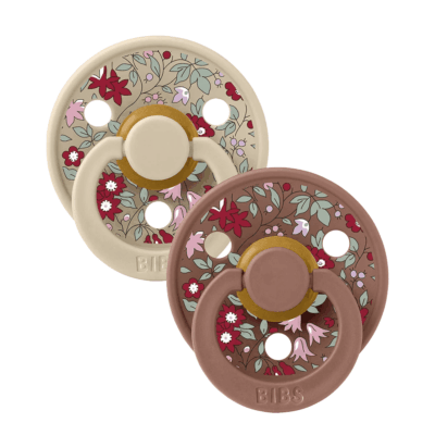 Bibs Liberty Pacifier 2 Pack Chamomile Lawn Latex Size 2 - Woodchuck Mix