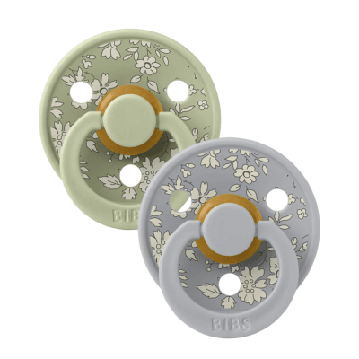 Bibs Liberty Pacifier 2 Pack Eloise Latex Size 2 - Sage Mix