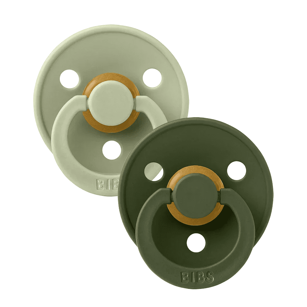 Bibs Pacifier 2 Pack Latex Size 1 - Sage | Hunter Green