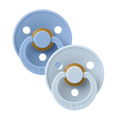 Bibs Pacifier 2 Pack Latex Size 1 - Sky Blue | Baby Blue