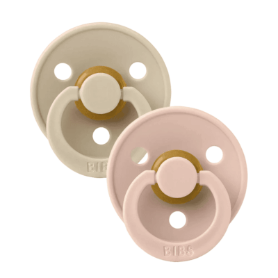 Bibs Pacifier 2 Pack Latex Size 1 - Vanilla | Blush