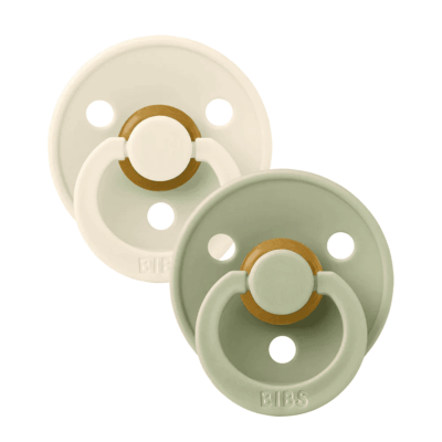 Bibs Pacifier 2 Pack Latex Size 2 - Ivory | Sage