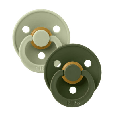 Bibs Pacifier 2 Pack Latex Size 2 - Sage | Hunter Green