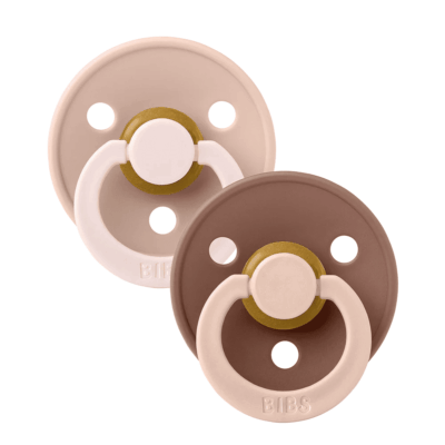 Bibs Studio Pacifier 2 Pack Fusion Latex Size 1 - Blush | Woodchuck