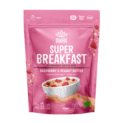 Iswari Super Breakfast Raspberry & Peanut Butter 360g