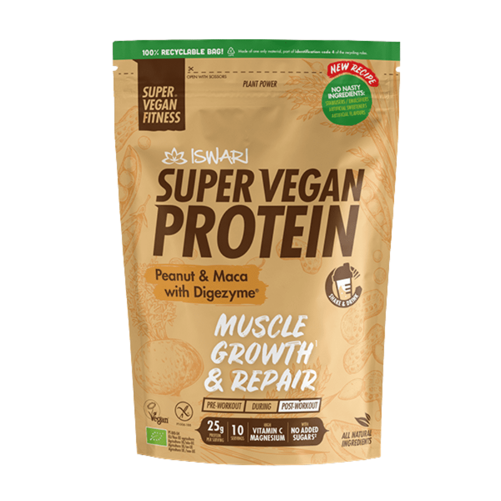 Iswari Super Vegan Protein Muscle Growth Peanut & Maca 400g