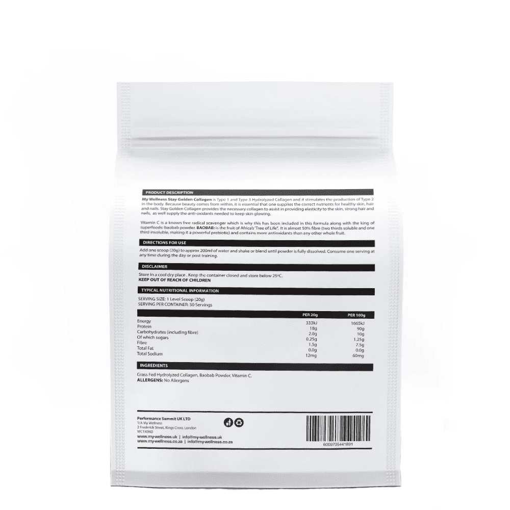 My Wellness Stay Golden Pure Collagen - 1Kg - Image 2