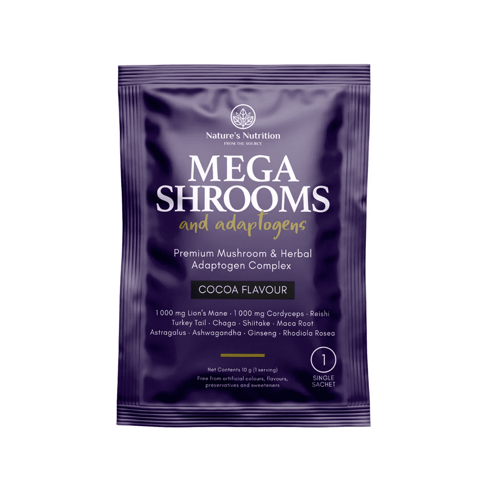Natures Nutrition Mega Shrooms & Adaptogens Sachet 10g