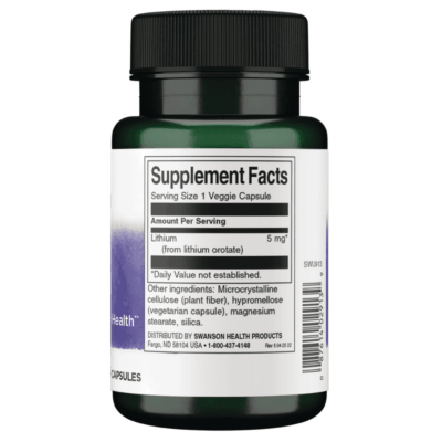 Swanson Lithium Orotate Capsules 60