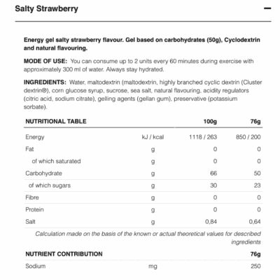 226ERS High Energy Gel Salty Strawberry 76g