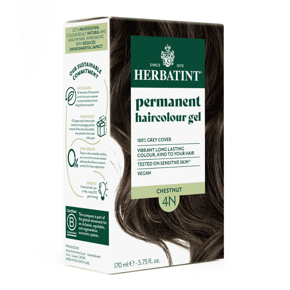 Herbatint Permanent Hair Colour Gel 4N Chestnut 170ml