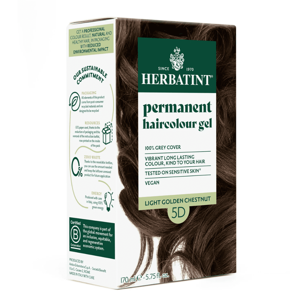 Herbatint Permanent Hair Colour Gel 5D Light Golden Chestnut 170ml
