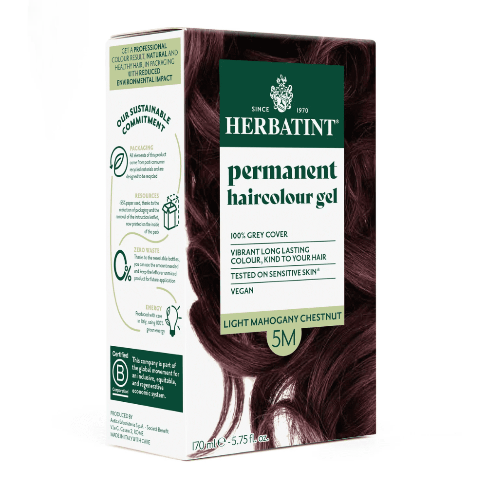 Herbatint Permanent Hair Colour Gel 5M Light Mahohany Chestnut 170ml