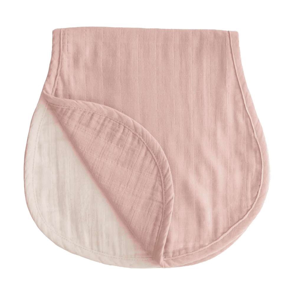 Mushie Burp Cloth - Blush/Fog