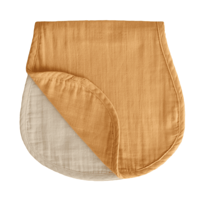 Mushie Burp Cloth - Fall Yellow/Fog