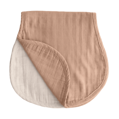 Mushie Burp Cloth - Natural/Fog