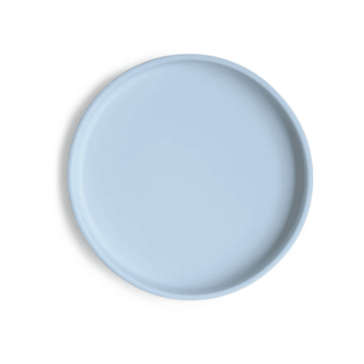 Mushie Classic Silicone Suction Plate - Powder Blue