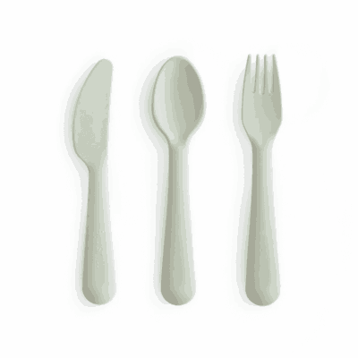 Mushie Cutlery Set - Sage