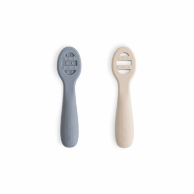 Mushie First Feeding Baby Spoons - Tradewinds/Shifting Sand