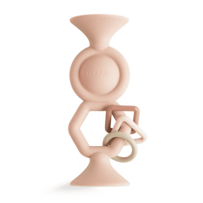 Mushie Hexa Pop Suction Toy - Blush