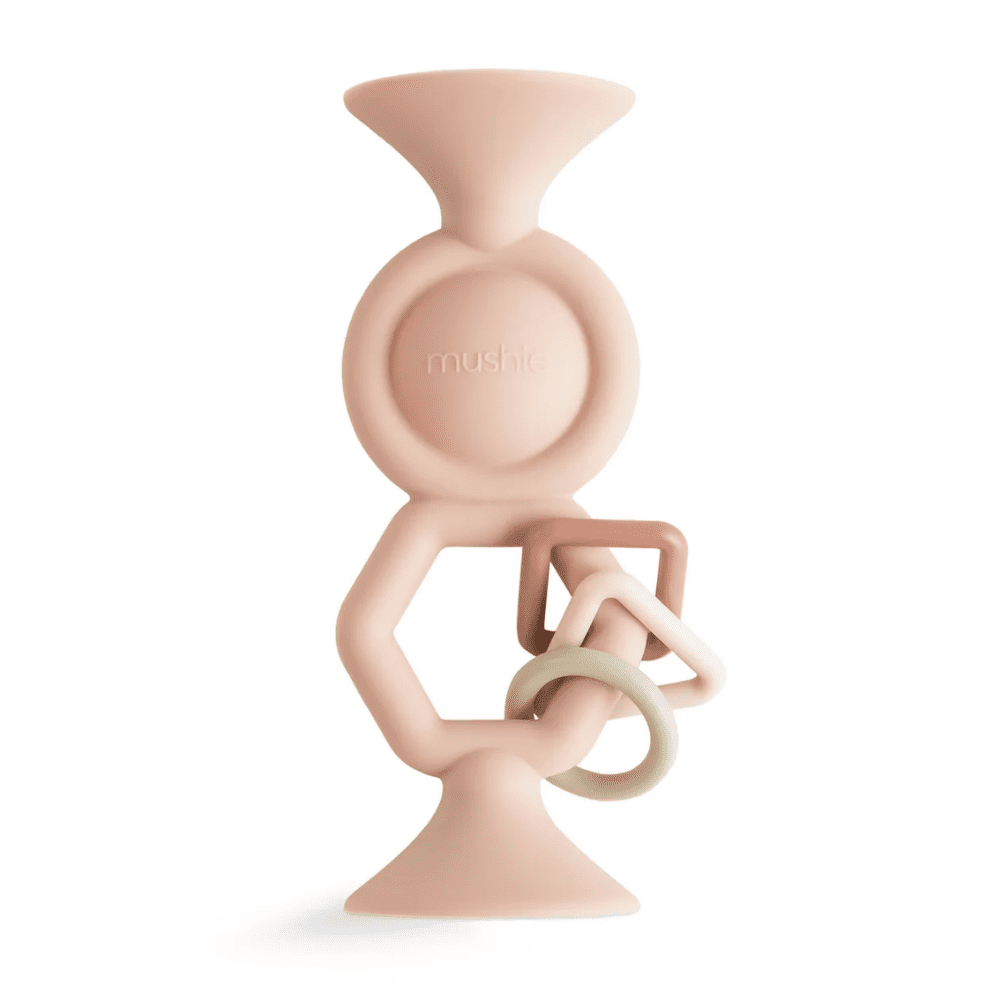 Mushie Hexa Pop Suction Toy - Blush