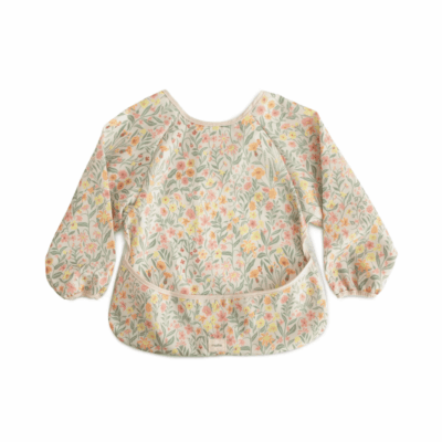 Mushie Long Sleeve Bib - Pastel Blooms