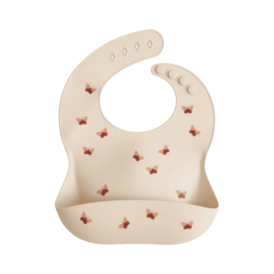 Mushie Silicone Bib - Butterflies