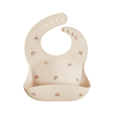 Mushie Silicone Bib - Rainbow
