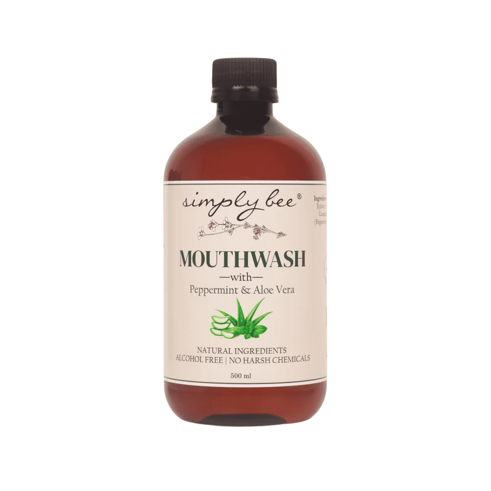 Simply Bee Mouthwash with Peppermint and Aloe 500ml