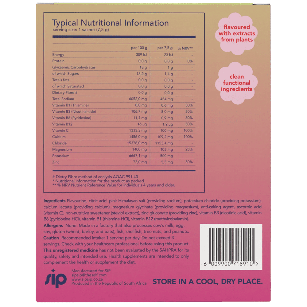Sip Electrolytes Watermelon Whirl 20 Sachets - Image 2