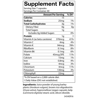 Aim BarleyLife Barley Leaf Juice – 280 Capsules
