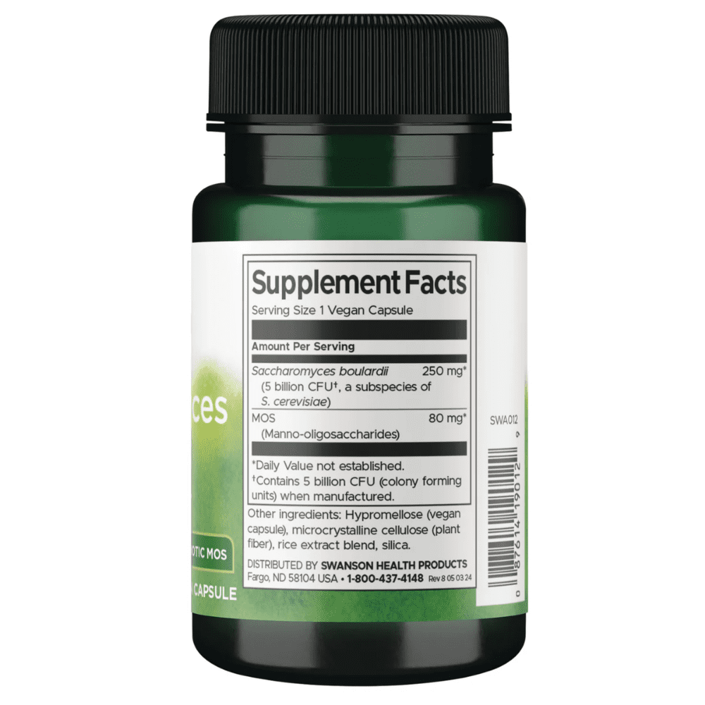 Swanson Saccharomyces Boulardii 30 Capsules - Image 2